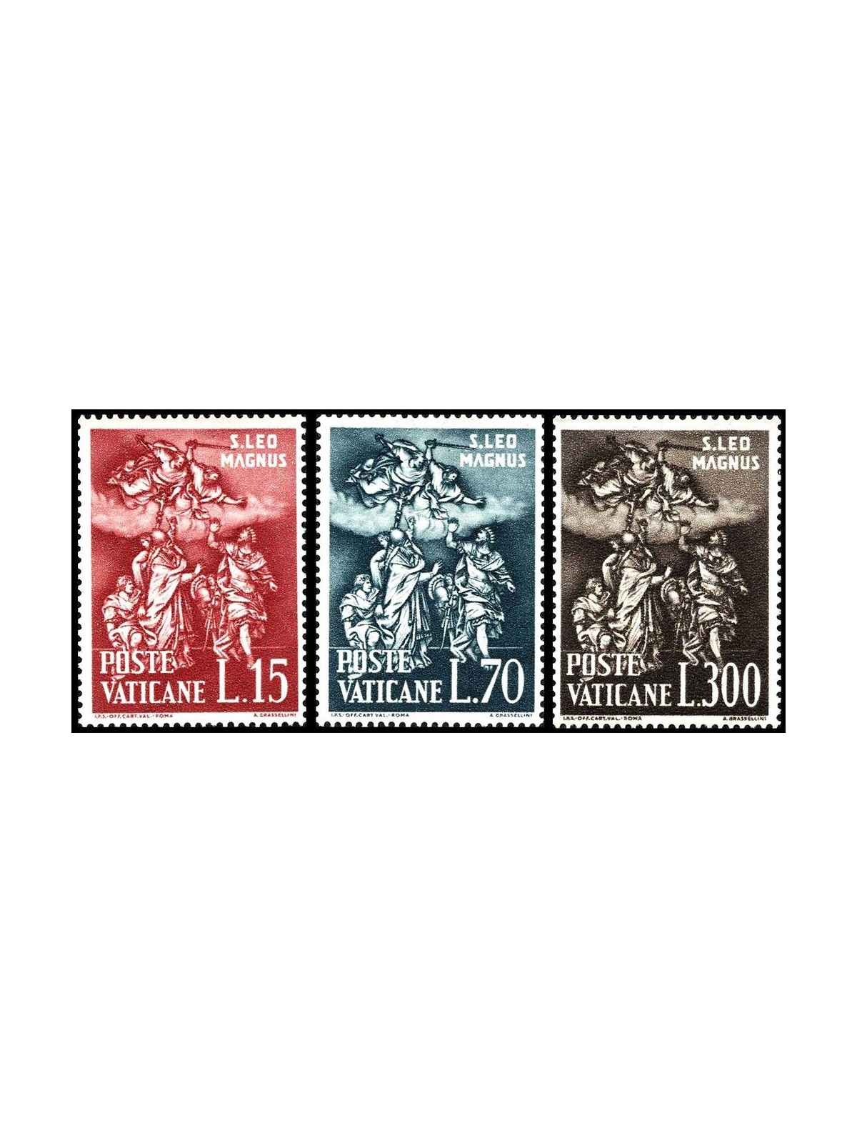 VATICAN 1961 San Leone Magno 3v MNH**