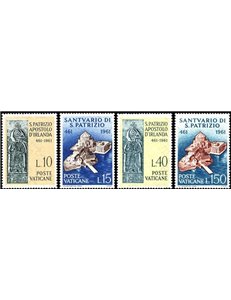 VATICANO 1961 San Patrizio 4v MNH**