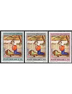 VATICANO 1961 Natale 3v MNH**