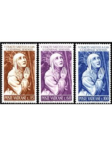 VATICANO 1962 Santa Caterina da Siena 3v MNH**