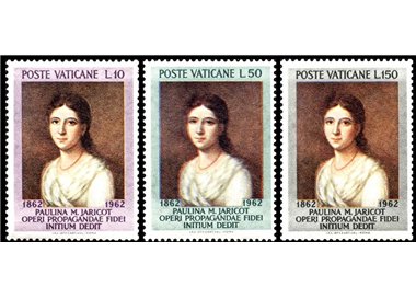 VATICAN 1962 Pauline Marie Jaricot 3v MNH**