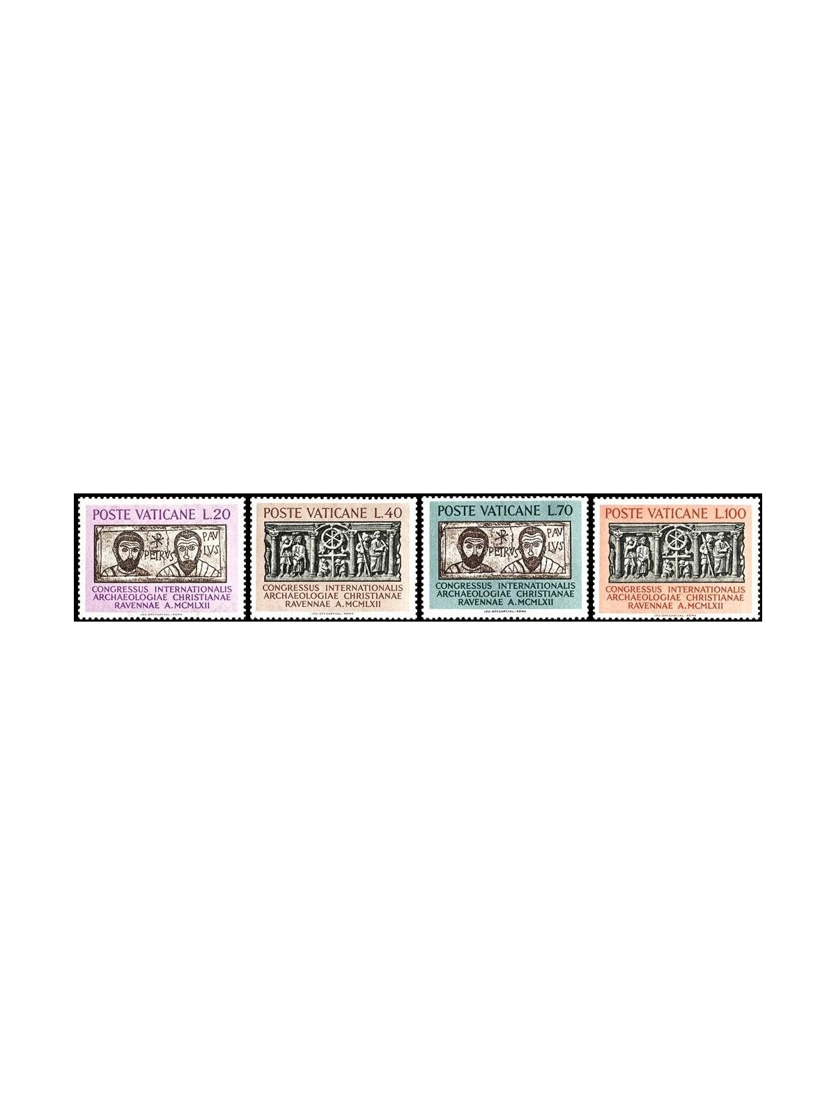 VATICANO 1962 Archeologia Cristiana 4v MNH**