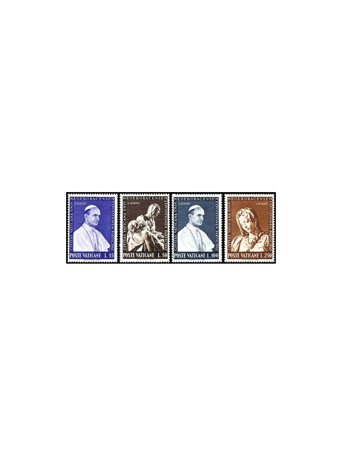 VATICAN 1964 New York Universal Exhibition 4v MNH**