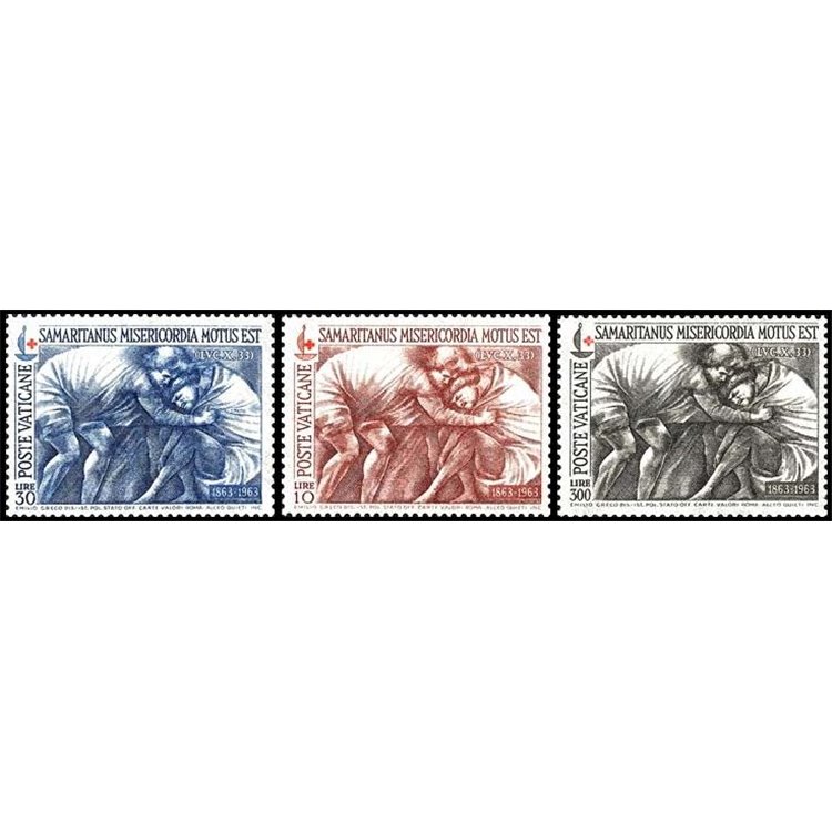VATICAN 1964 Red Cross 3v MNH**