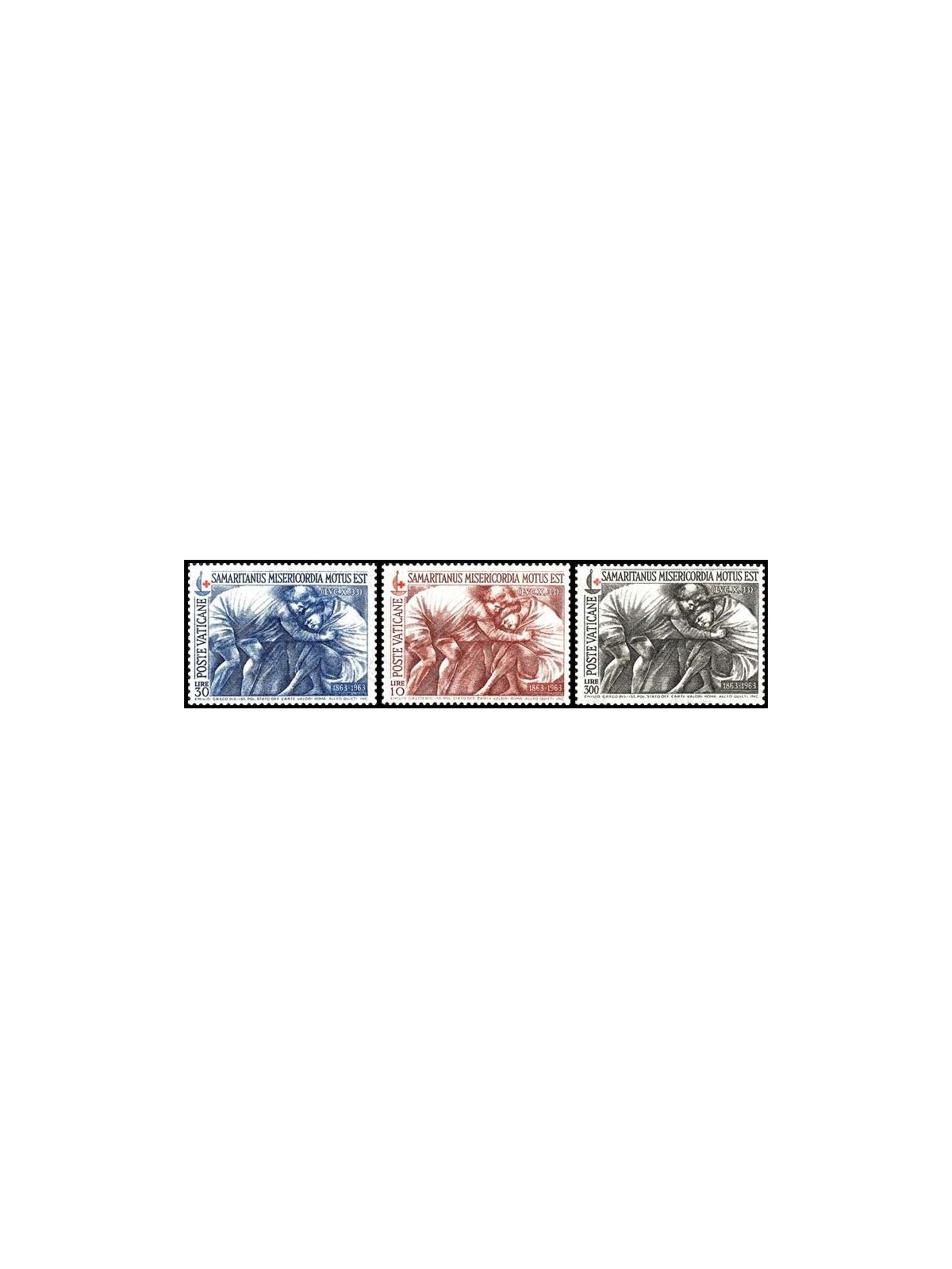 VATICAN 1964 Red Cross 3v MNH**
