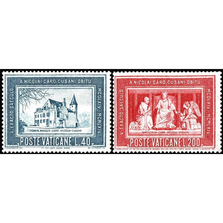 VATICANO 1964 Cardinale Cusano 2v MNH**