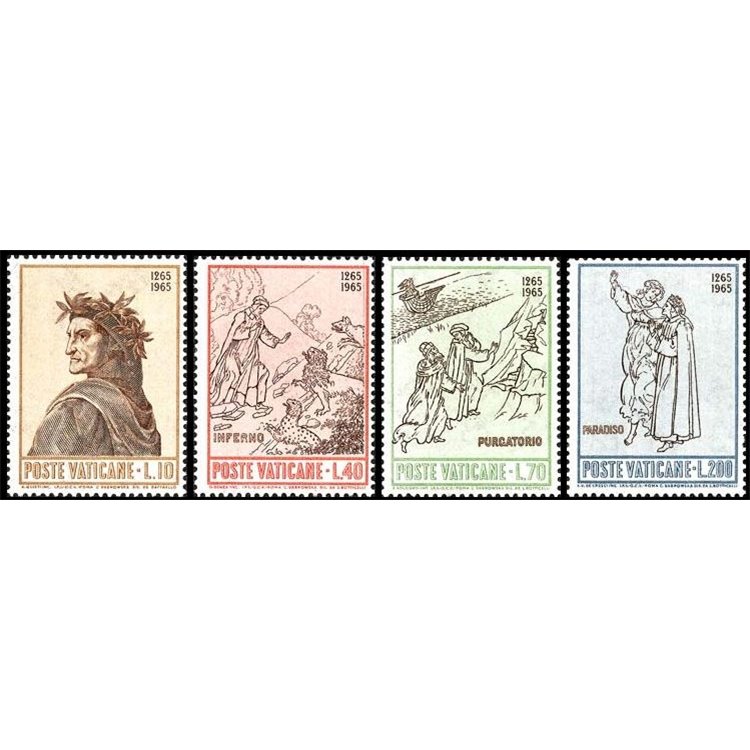 VATICAN 1965 Dante Alighieri 4v MNH**