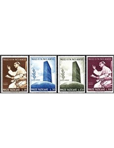 VATICANO 1965 Visita ONU 4v MNH**