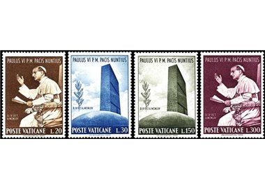 VATICAN 1965 UN visit 4v MNH**