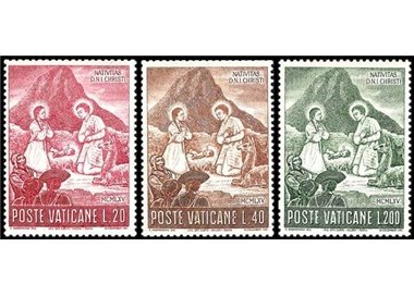 VATICAN 1965 Christmas 3v MNH**