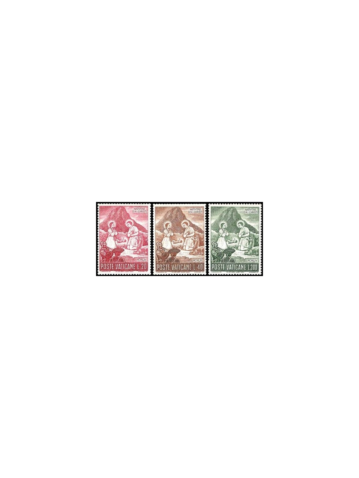 VATICAN 1965 Christmas 3v MNH**