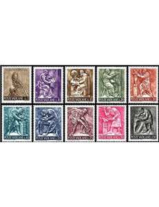 VATICANO 1966 Il lavoro dell'uomo 10v MNH**