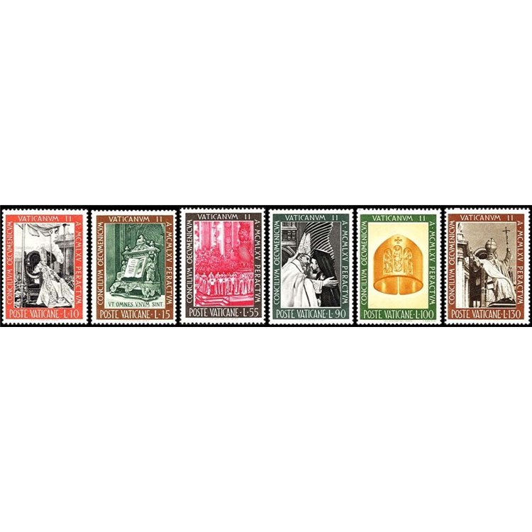 VATICAN 1966 Ecumenical Council 6v MNH**