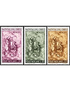 VATICANO 1966 Natale 3v MNH**