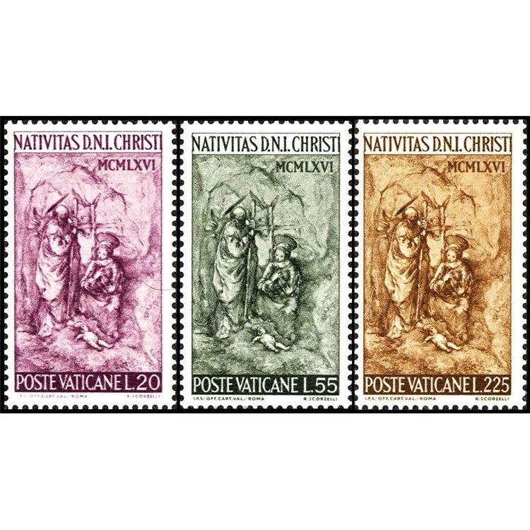 VATICANO 1966 Natale 3v MNH**