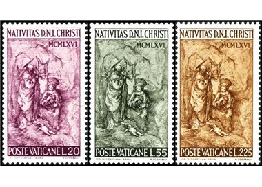 VATICANO 1966 Natale 3v MNH**