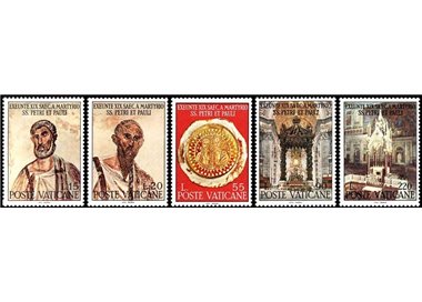 VATICANO 1967 Santi Pietro e Paolo 5v MNH**