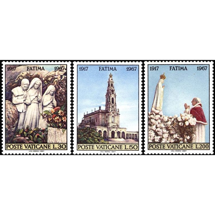 VATICANO 1967 Fatima 3v MNH**