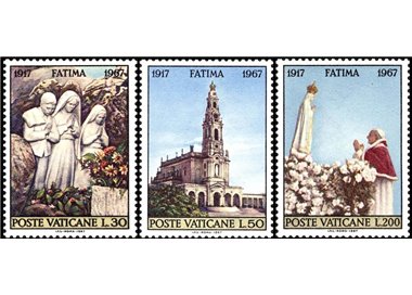 VATICANO 1967 Fatima 3v MNH**