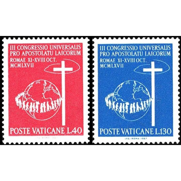 VATICANO 1967 Apostolato dei laici 2v MNH**