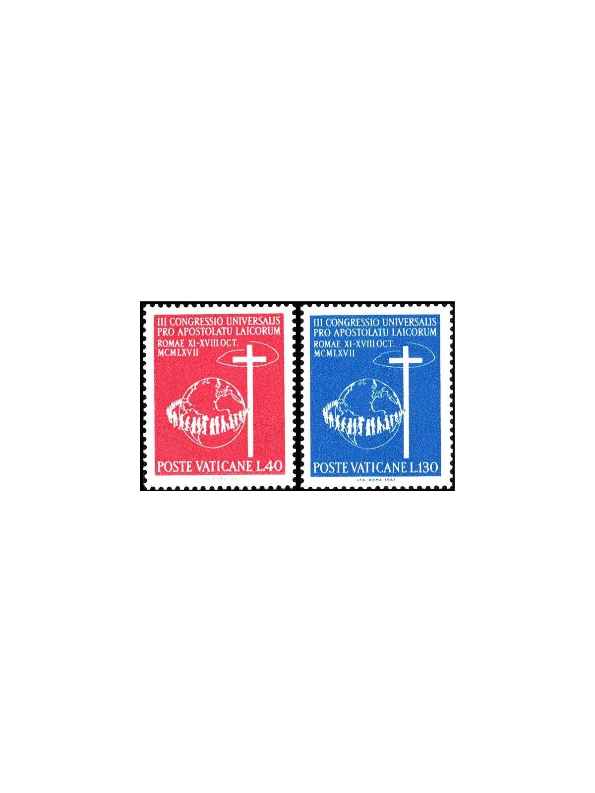 VATICANO 1967 Apostolato dei laici 2v MNH**