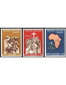 VATICAN 1969 Paul VI's trip to Africa 3v MNH**