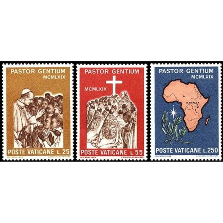 VATICANO 1969 Viaggio di Paolo VI in Africa 3v MNH**