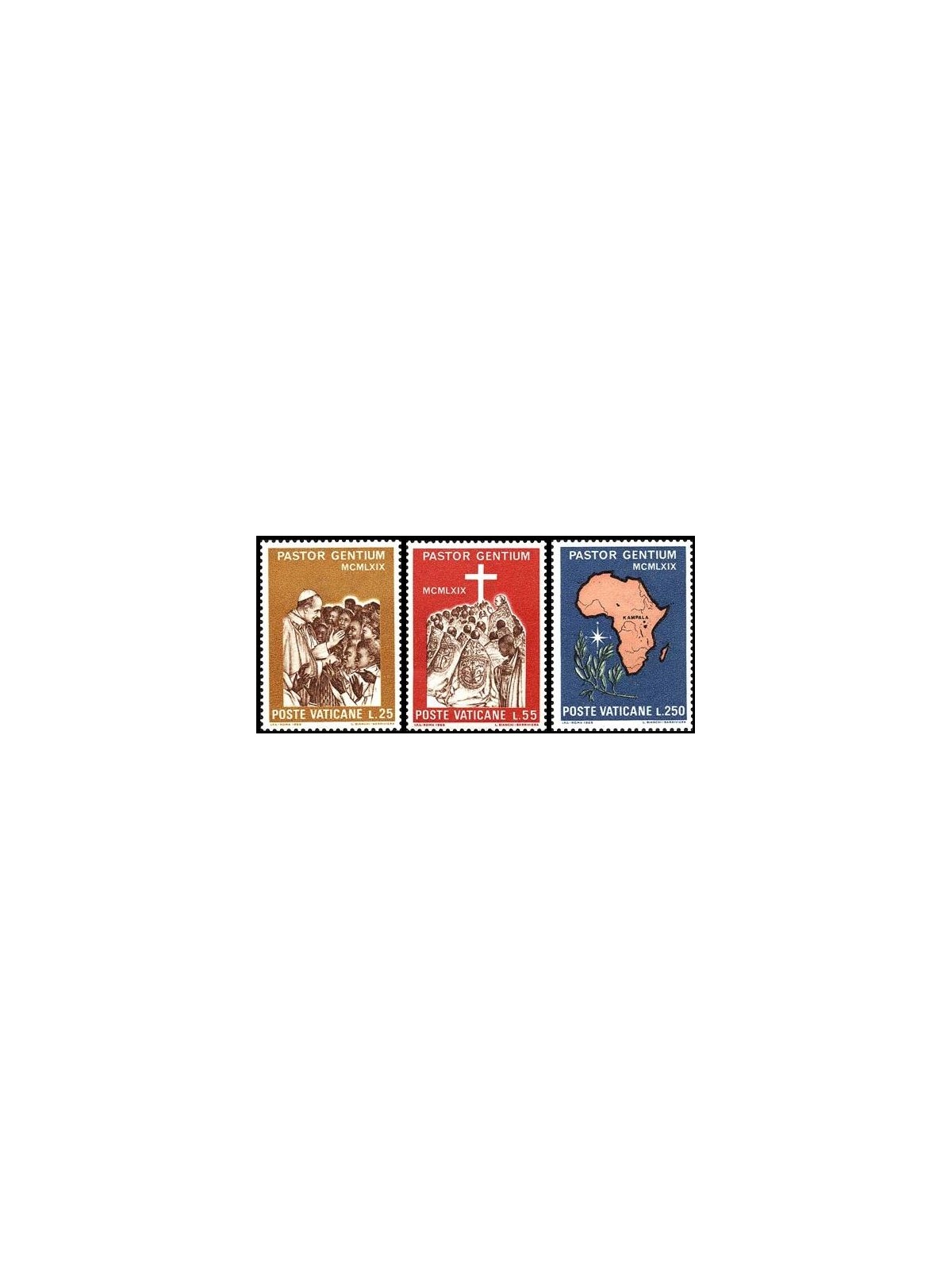 VATICANO 1969 Viaggio di Paolo VI in Africa 3v MNH**