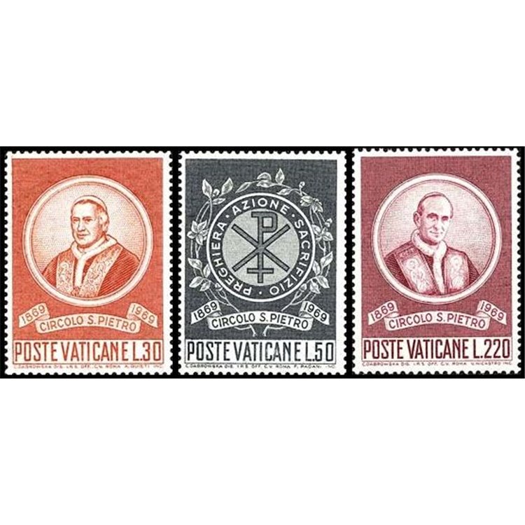 VATICANO 1969 Circolo San Pietro 3v MNH**