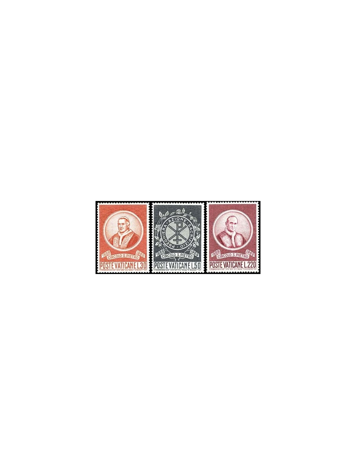 VATICANO 1969 Circolo San Pietro 3v MNH**