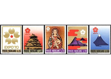 VATICAN 1970 Universal Exhibition of Osaka 5v MNH**