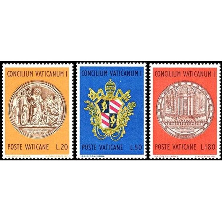 VATICAN 1970 Vatican Council I 3v MNH**
