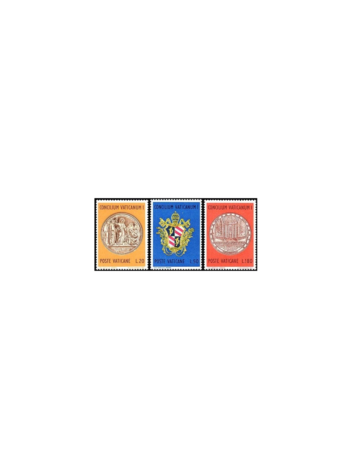 VATICANO 1970 Concilio Vaticano I 3v MNH**