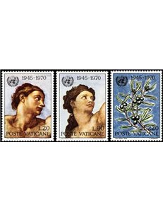VATICAN 1970 Anniversary of the UN 3v MNH**