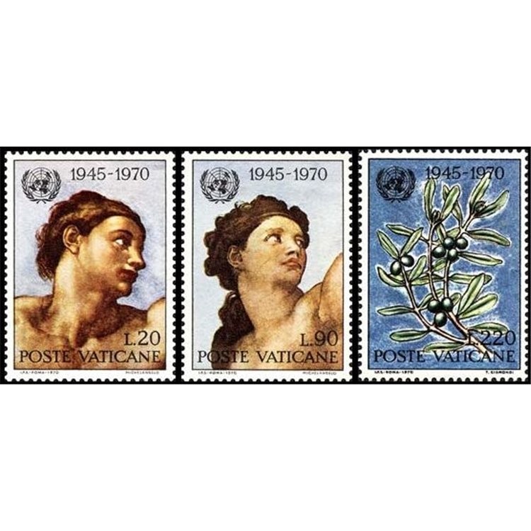 VATICANO 1970 Anniversario dell'ONU 3v MNH**