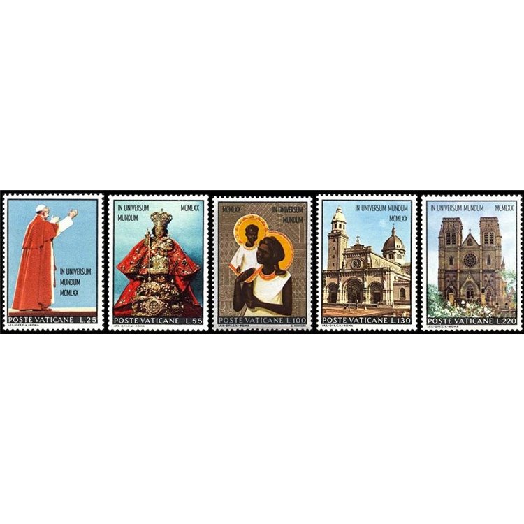 VATICANO 1970 Viaggi di Paolo VI in Asia e Oceania 5v MNH**