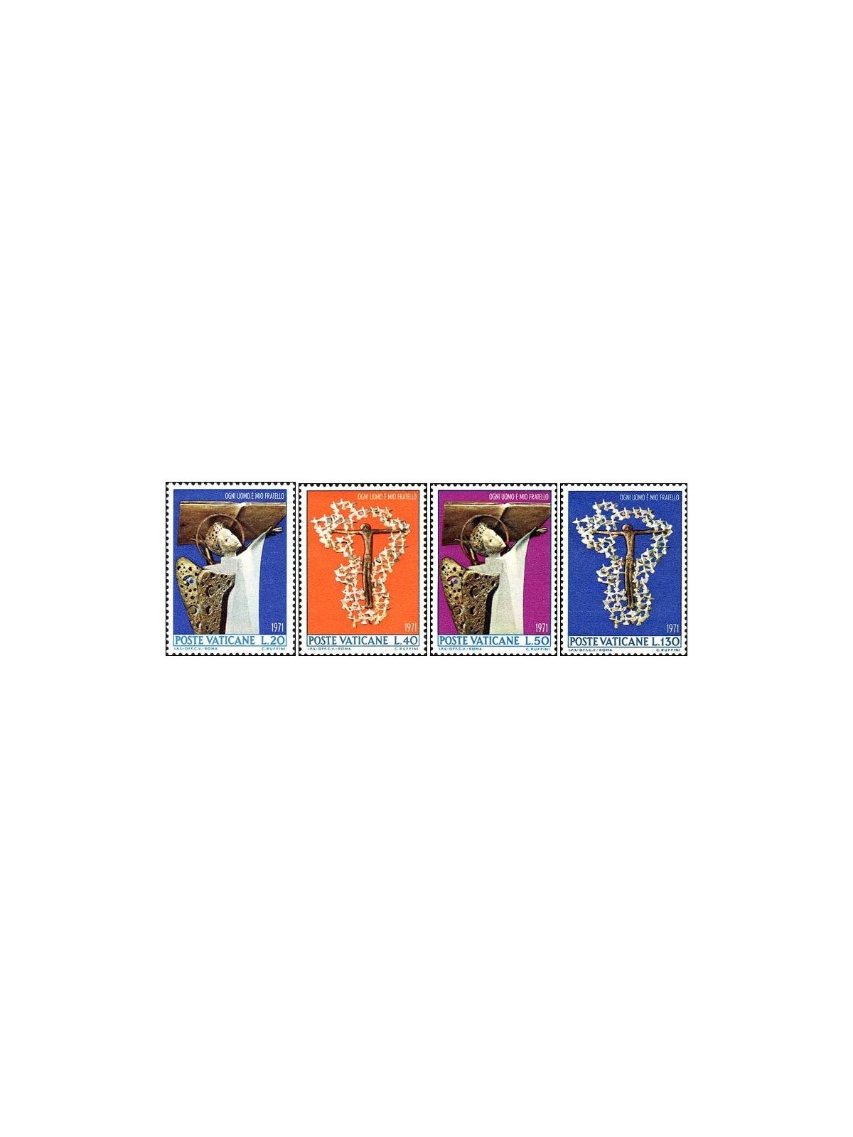 VATICANO 1971 Discriminazioni razziali 4v MNH**