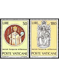 VATICAN 1971 Millennium of St. Stephen 2v MNH**