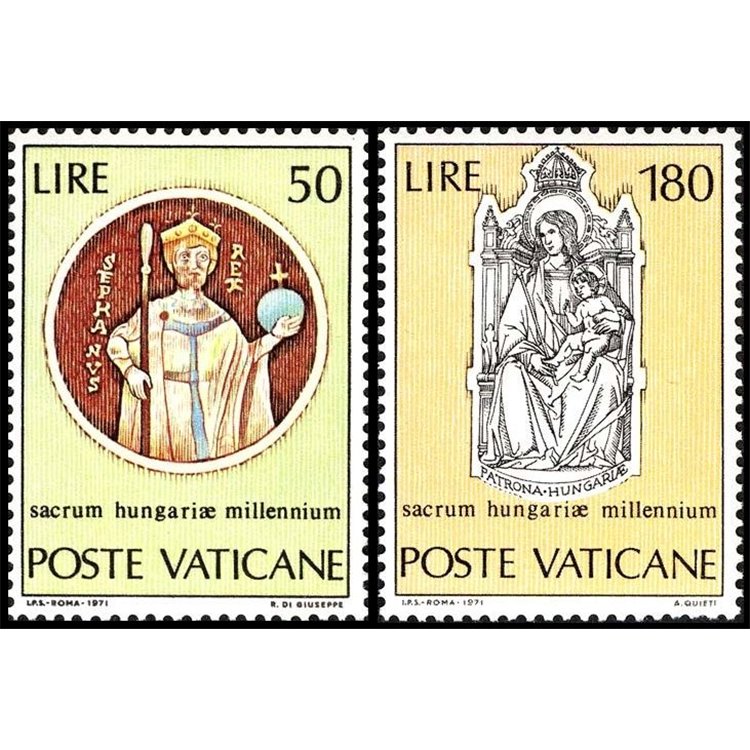 VATICAN 1971 Millennium of St. Stephen 2v MNH**