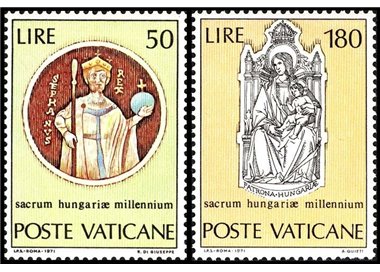 VATICAN 1971 Millennium of St. Stephen 2v MNH**