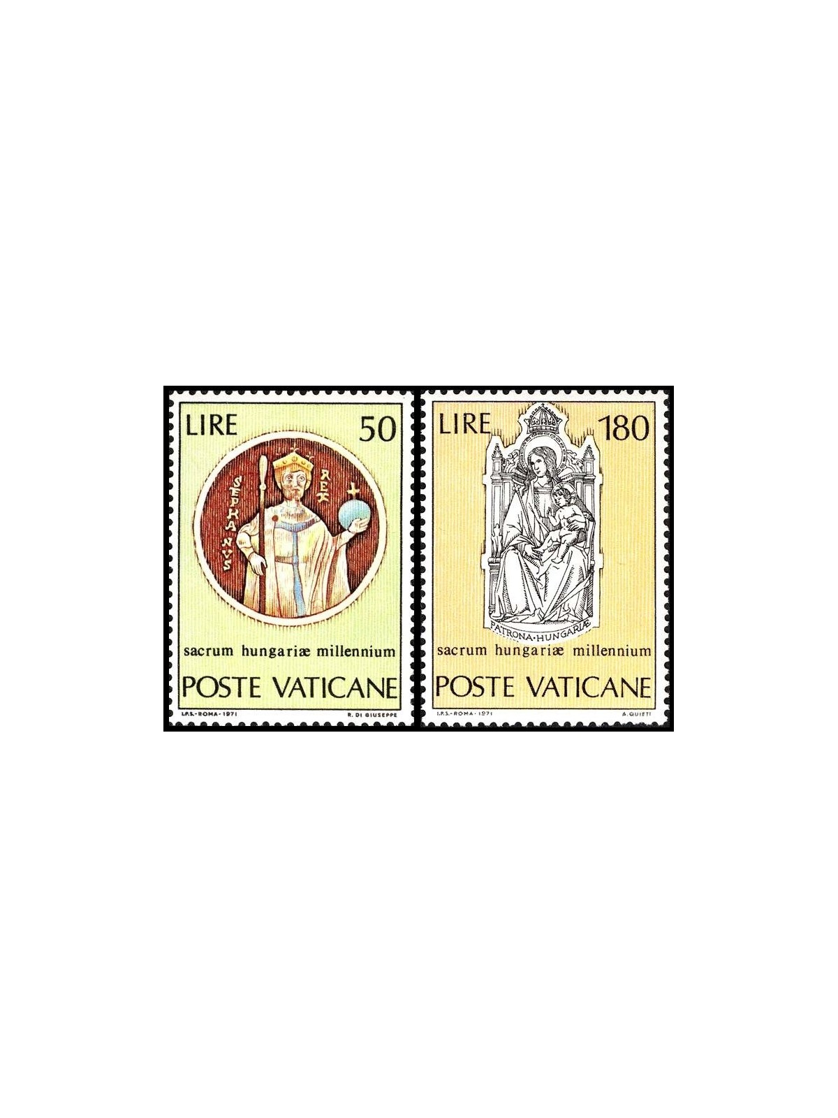VATICAN 1971 Millennium of St. Stephen 2v MNH**