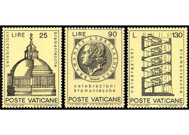 VATICANO 1972 Celebrazioni Bramantesche 3v MNH**