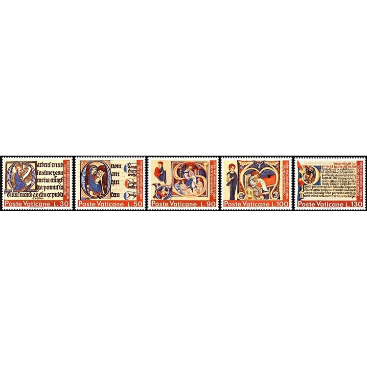 VATICANO 1972 Anno internazionale del libro 5v MNH**