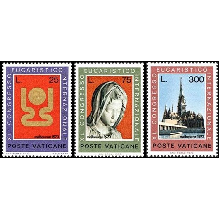 VATICAN 1973 Eucharistic Congress 3v MNH**