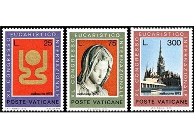 VATICANO 1973 Congresso Eucaristico 3v MNH**
