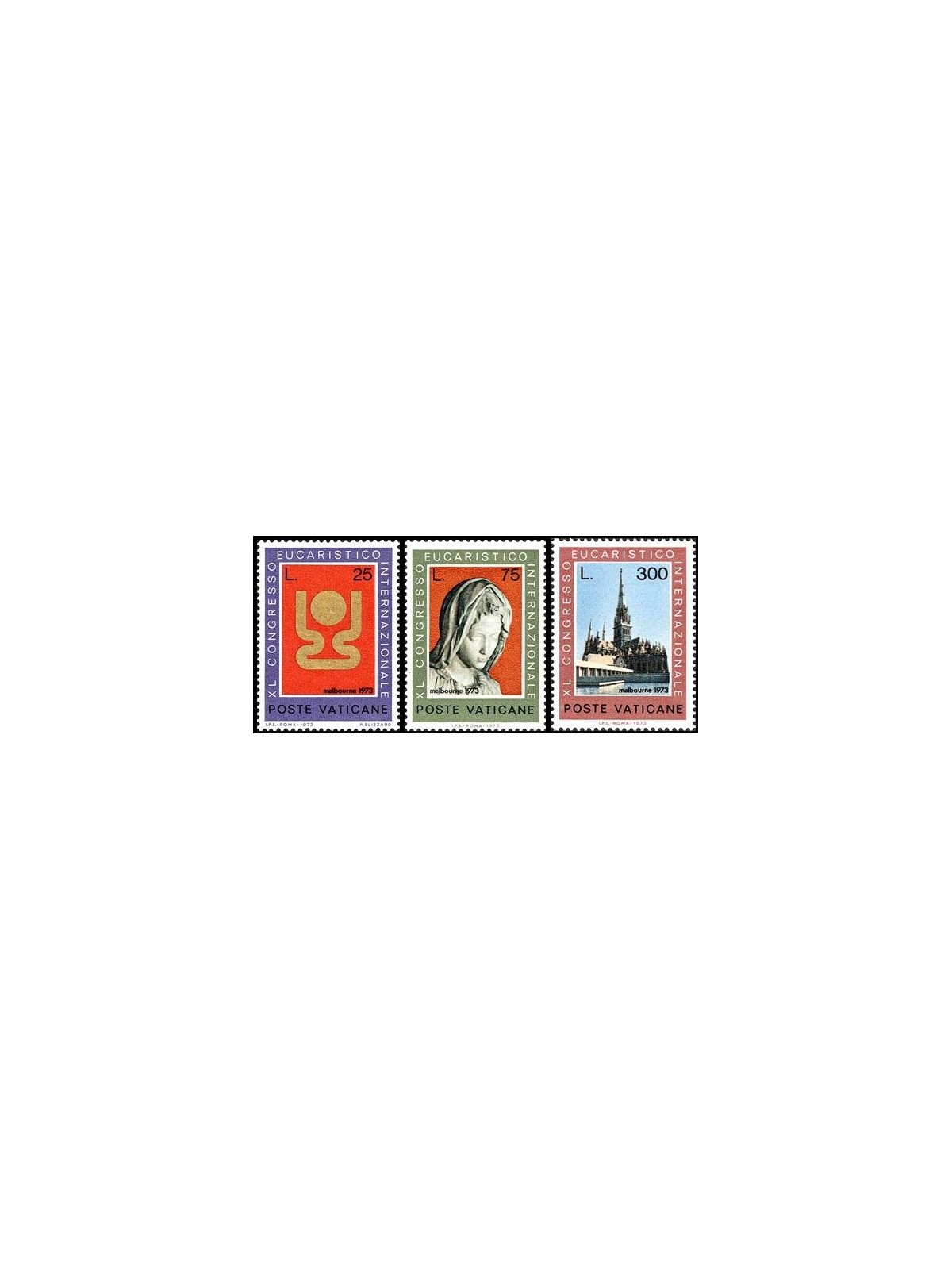 VATICANO 1973 Congresso Eucaristico 3v MNH**