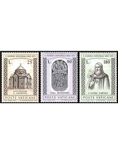 VATICANO 1973 San Narsete Shnorali 3v MNH**
