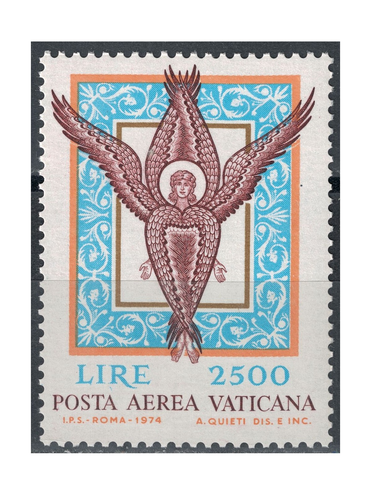 VATICAN 1974 Angel (airmail) MNH**