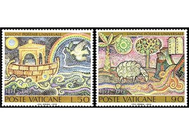 VATICANO 1974 Centenario dell'UPU 2v MNH**