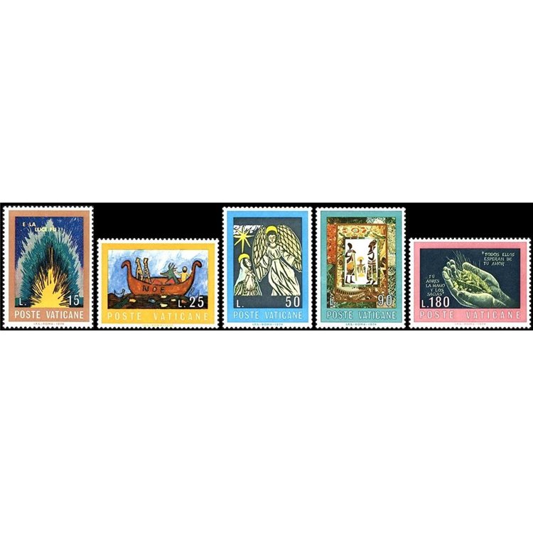 VATICANO 1974 Concorso artistico sulla Bibbia 5v MNH**
